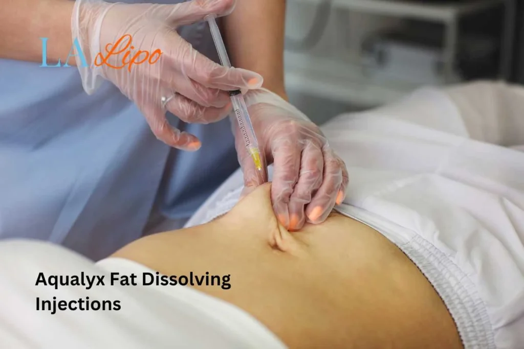 woman having fat dissolving injections Melton Mowbray in the stomach