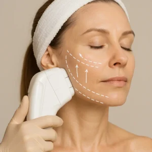 Woman having HI-FU to reduce wrinkles call LA LIPO Melton Mowbray Now!