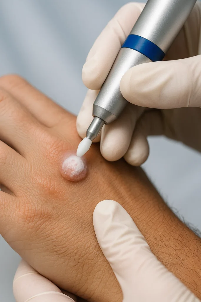 example of wart removal Melton Mowbray using cryopen