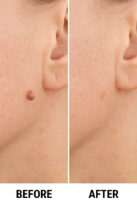 Skin tags removal Melton Mowbray before and after