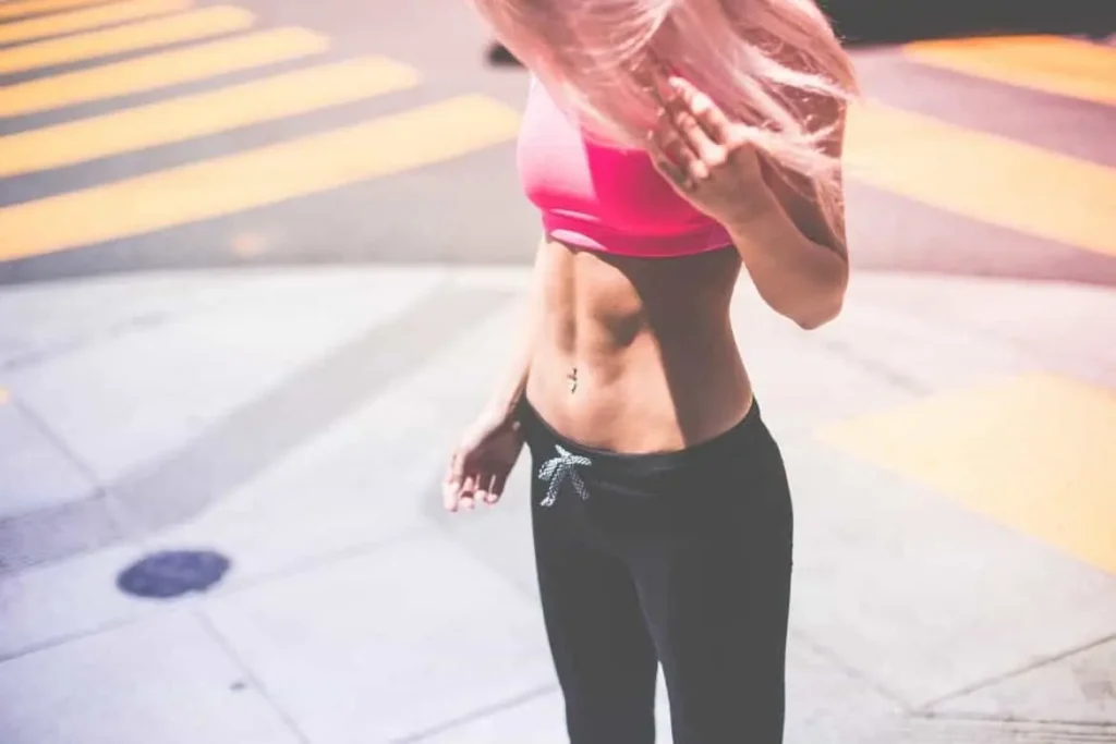 Woman with toned stomach after LA-EMS Body Sculpting Treatment Melton Mowbray