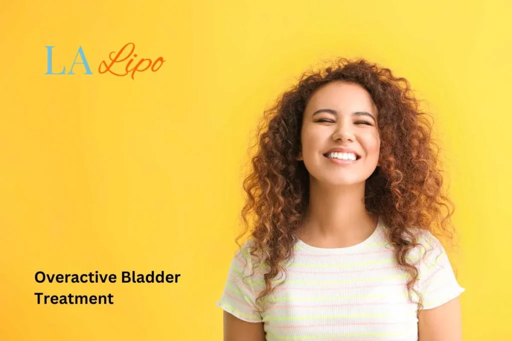 woman smiling about overactive bladder treatment Melton Mowbray solutions